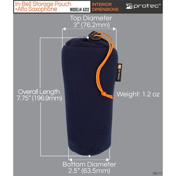 Alto Saxophone InBell Neck & Mouthpiece Storage Pouch Protec