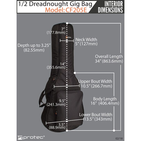 Acoustic 1/2 Gig Bag Silver Series Protec