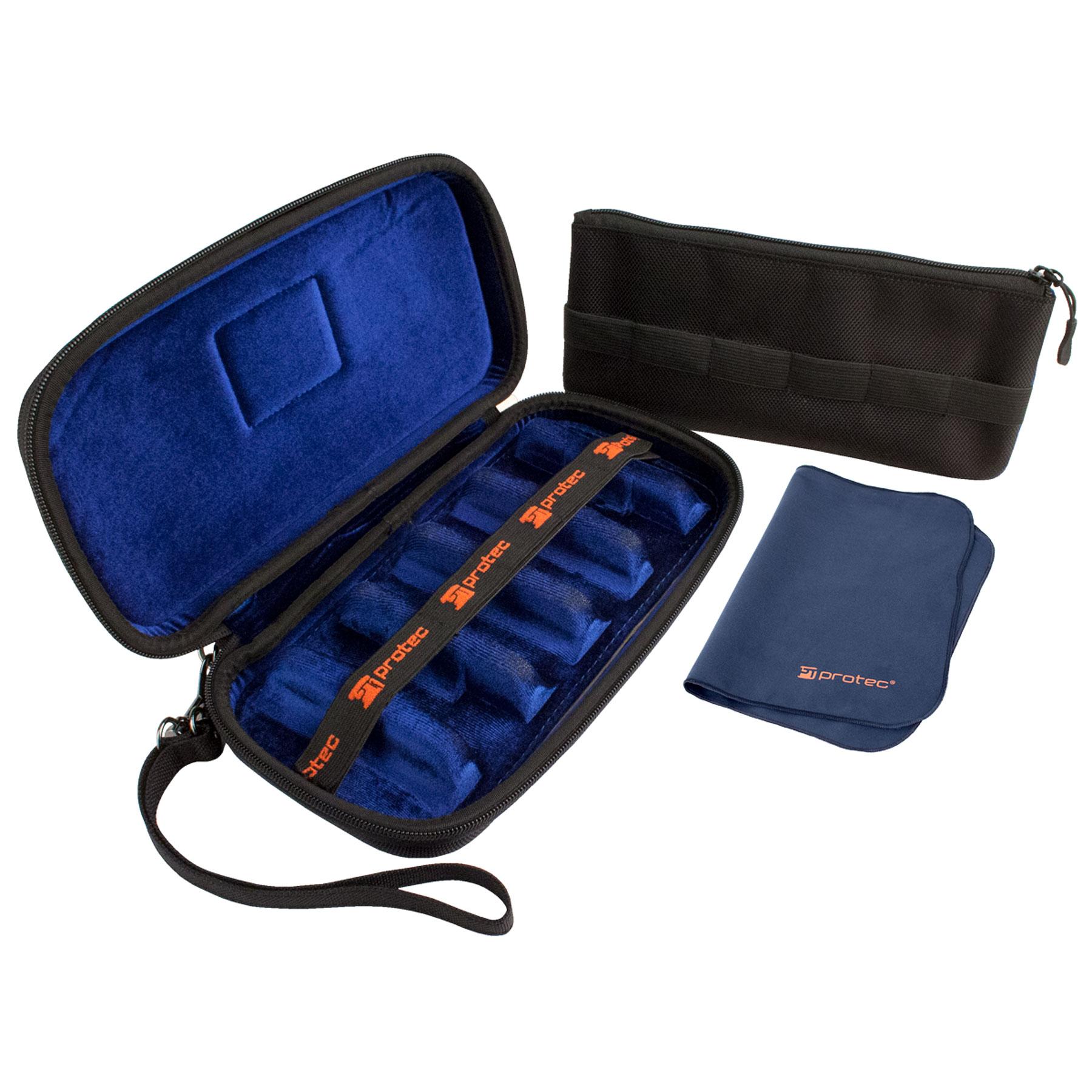 Protec A400 Estuche Modular Para Boquillas De Viento Madera Con 5 Divisores Y 4 Sujetadores De Ligaduras